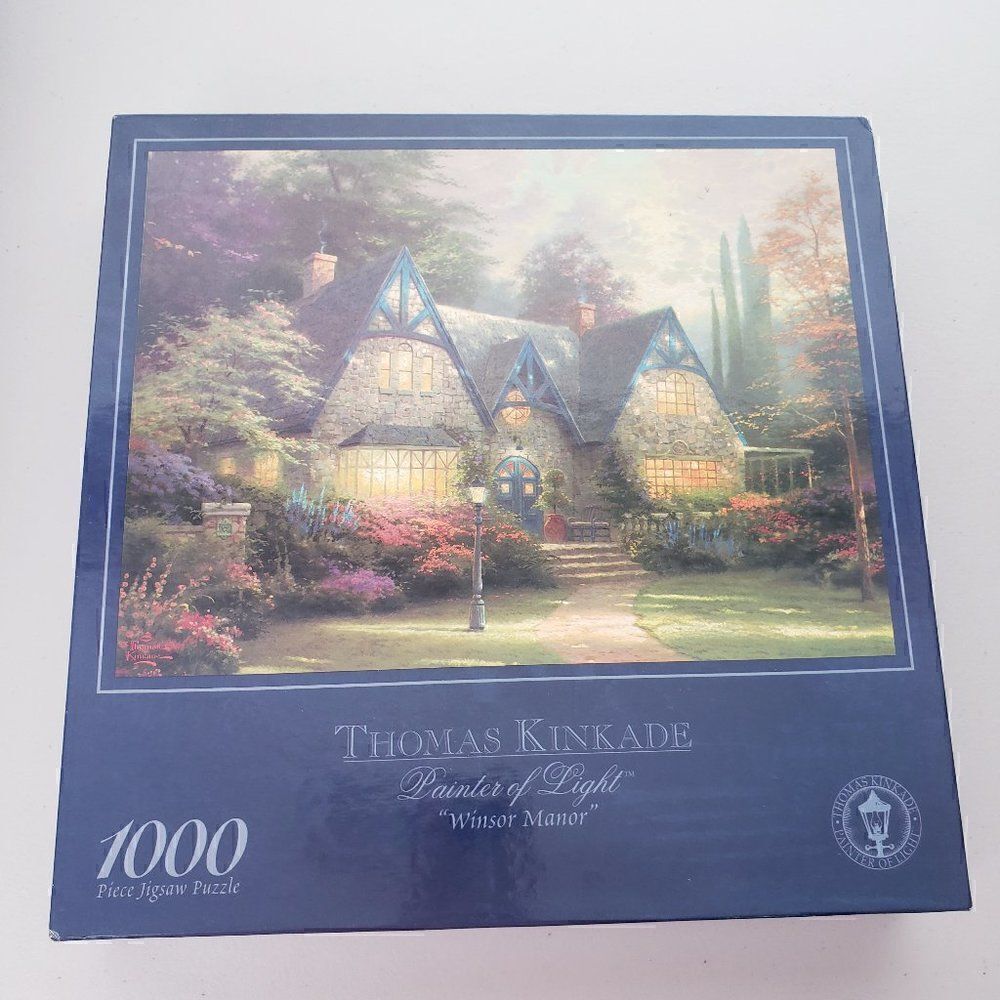 Thomas Kincade Winsor Manor Puzzle 1000 Pieces New Sealed Cottagecore